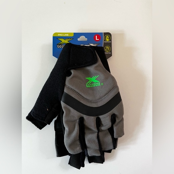 Extreme Work Fingerless Pro Line Work Gloves Size Large - Picture 1 of 8